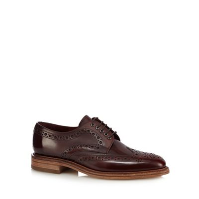 Plum leather brogues